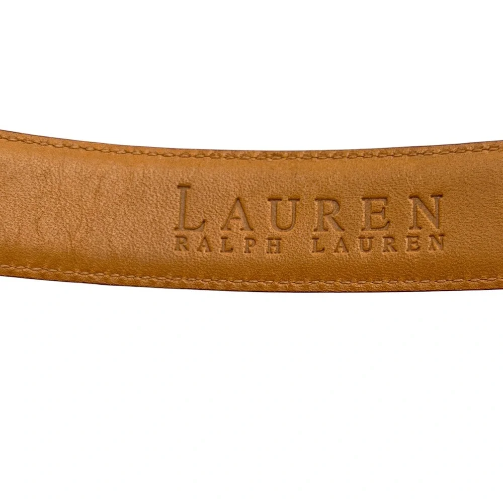 Lauren Ralph Lauren Red Skinny Belt Women SZ XL Embossed Leather Reptile Bold